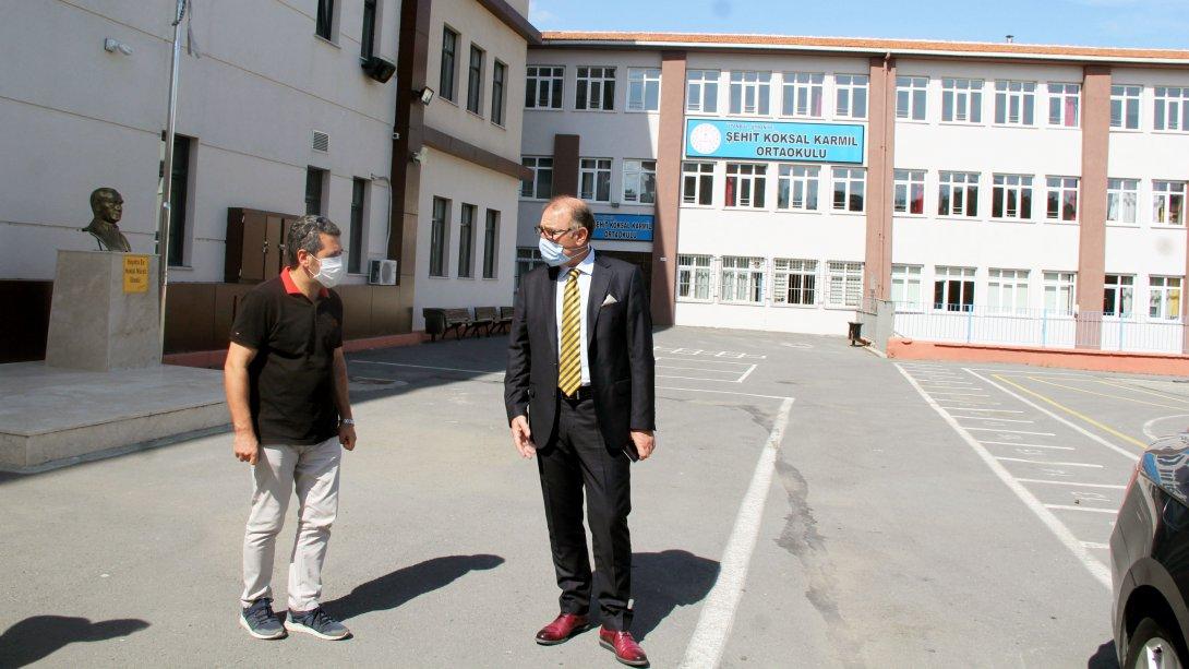 Milli Eğitim Müdürümüz Süleyman Gökçimen'in Şehit Köksal Karmil Ortaokulu Ziyareti