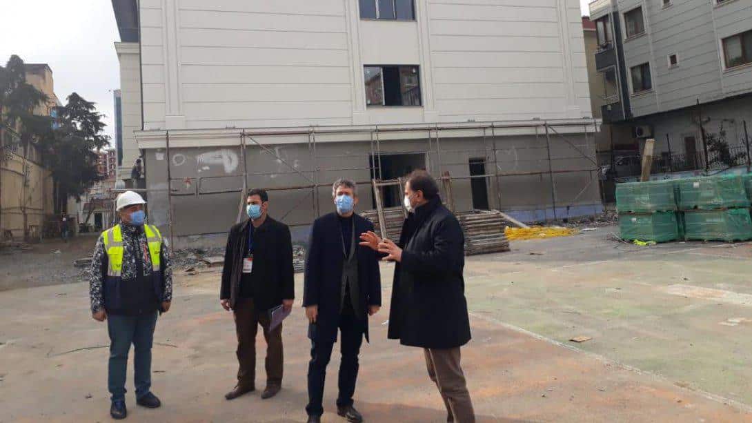 İstanbul Mill Eğitim Müdürümüz Sn. Levent Yazıcı inşaatı devam eden okullarımızı ziyaret etti.